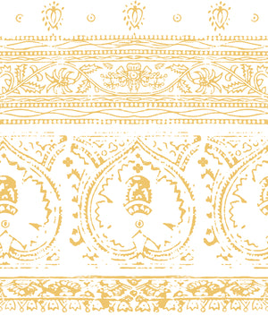 Agra Gold Peel and Stick Wallpaper, Double Roll, 26" x 288", 48 sq ft - nicolettemayer.com