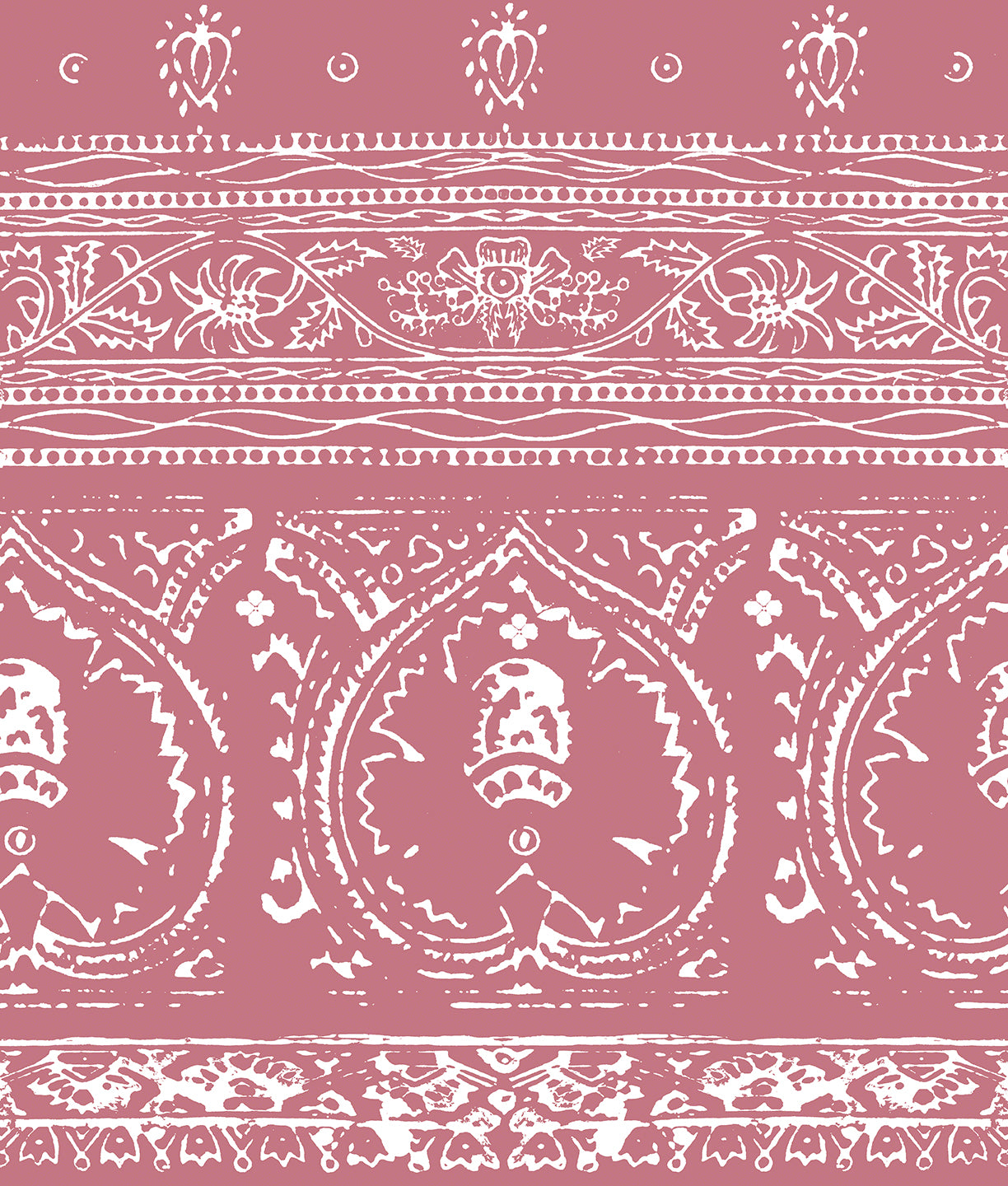 Agra Reverse Raspberry Peel and Stick Wallpaper, Double Roll, 26" x 288", 48 sq ft - nicolettemayer.com