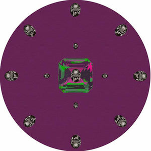 Asscher Purple Rain 16" Round Pebble Placemat Set of 4 - nicolettemayer.com