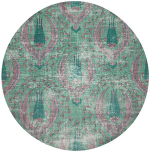 Byzantine Jewel Green 16" Round Pebble Placemats, Set Of 4 - nicolettemayer.com