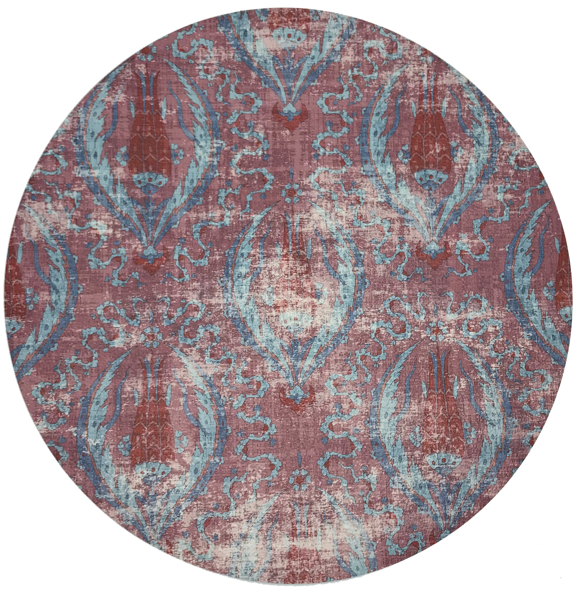 Byzantine Jewel Red 16" Round Pebble Placemat, Set Of 4 - nicolettemayer.com