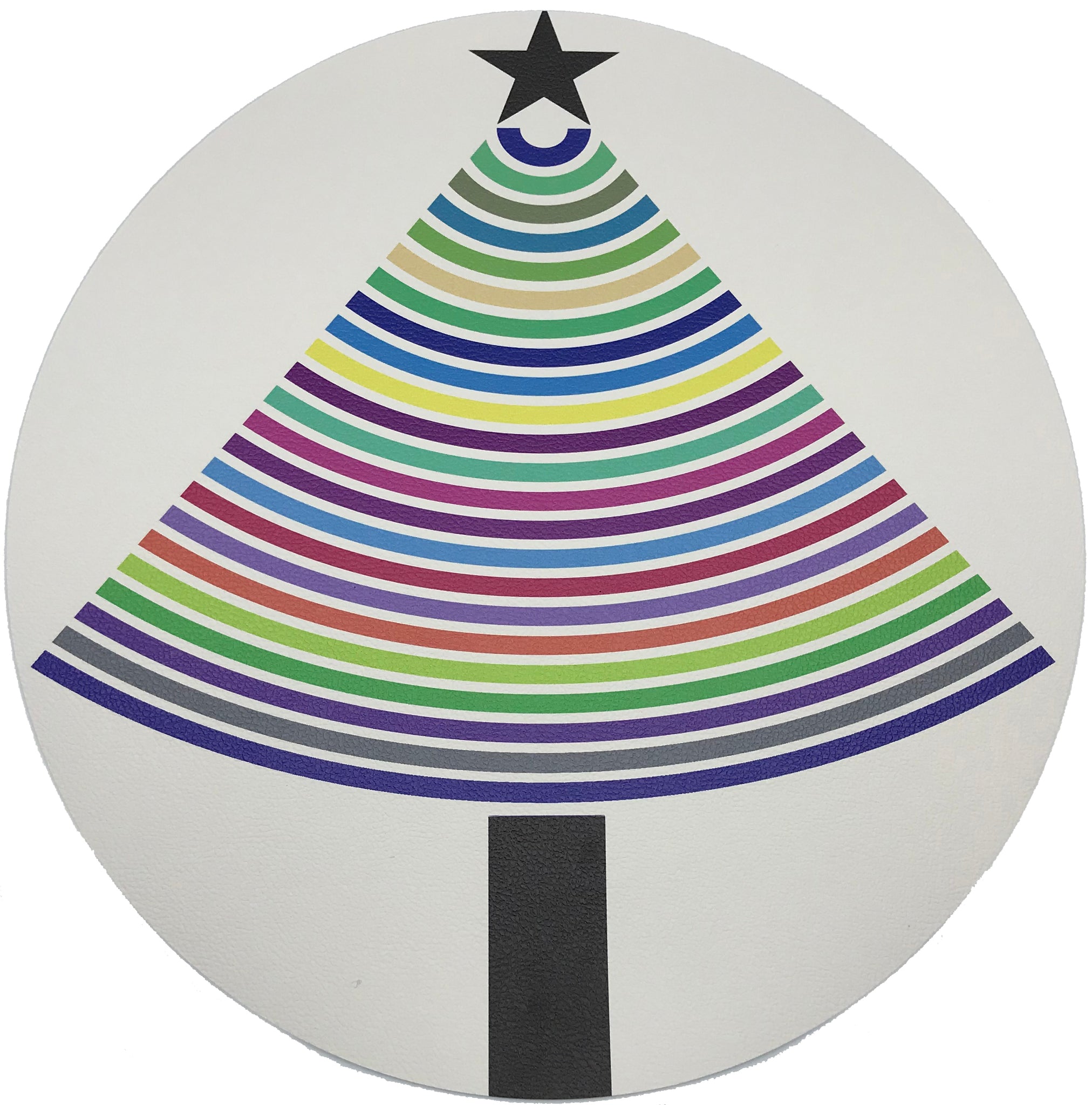 CHRISTMAS TREE BRIGHTS 16" ROUND PEBBLE PLACEMAT, SET OF 4 - nicolettemayer.com
