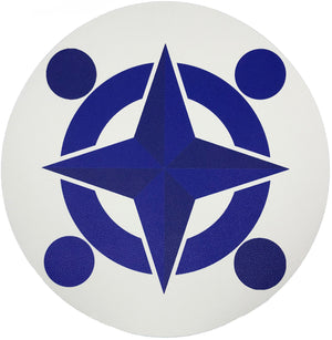 Constellations Compass 16" Round Pebble Placemat, Set Of 4 - nicolettemayer.com