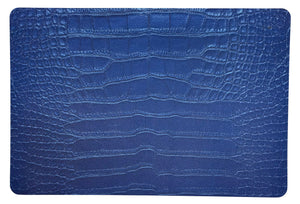 Crocodile Kyoto Blue 17.5" Rectangle Pebble Placemats, Set Of 4 - nicolettemayer.com