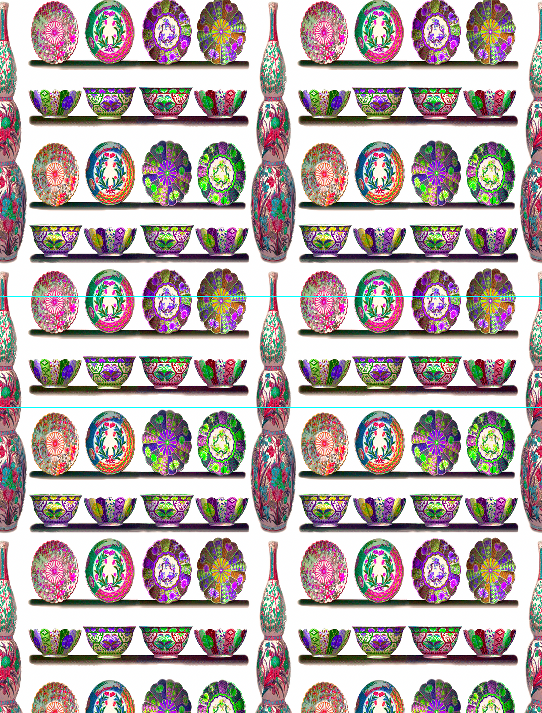 Ceramic Menagerie Grasscloth Wallpaper Per Yard - nicolettemayer.com