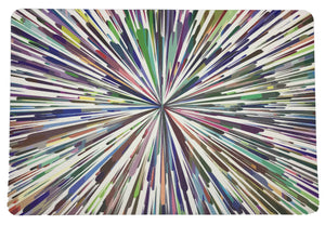 Fireworks White 17.5" Rectangle 16" Round Pebble Placemats, Set Of 4 - nicolettemayer.com