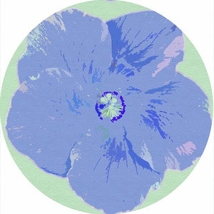 Hibiscus Clematis 16" Round Pebble Placemat Set of 4 - nicolettemayer.com