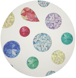 Jewel White 16" Round Pebble Placemats, Set Of 4 - nicolettemayer.com