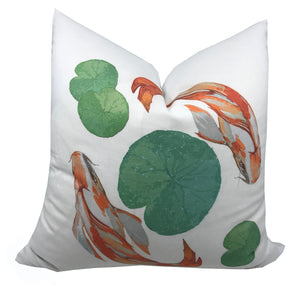 Koi Coral 22" X 22" Designer Pillow - nicolettemayer.com