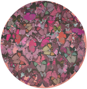 Mariposa Pink 16" Round Pebble Placemats, Set Of 4 - nicolettemayer.com