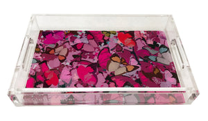 Mariposa Pink Acrylic Vanity Tray 12.25X7.75 - nicolettemayer.com