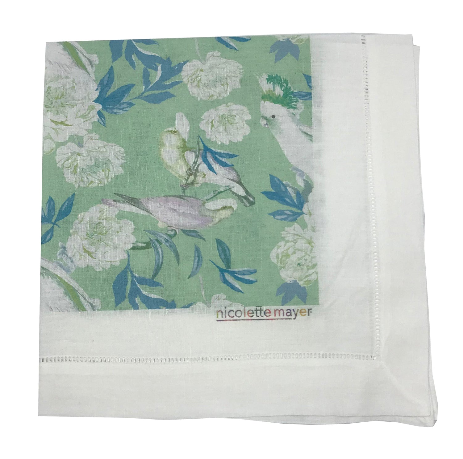 PEONY INSPIRA TROPICAL 22&quot;X22&quot; HEMSTITCH DINNER NAPKIN, SET OF 4 - nicolettemayer.com