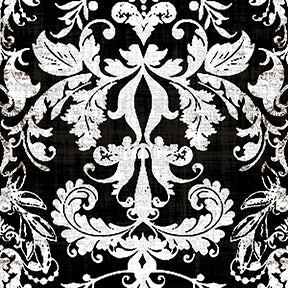 Palace Damask Black & White Wallpaper, Per Yard - nicolettemayer.com
