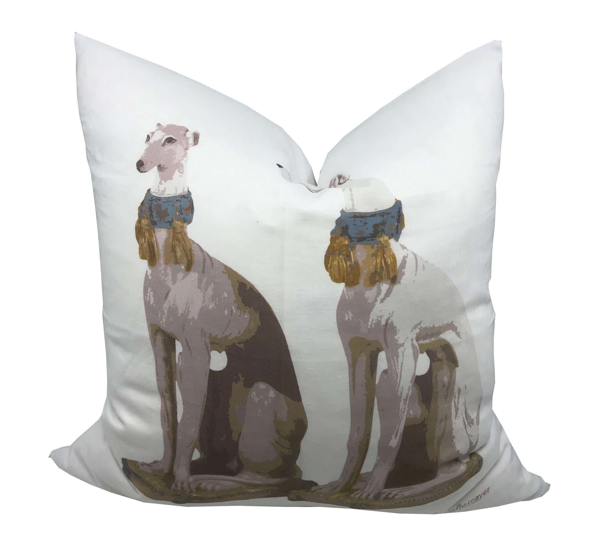 Regal Greyhound Luxe 22" X 22" Designer Pillow - nicolettemayer.com