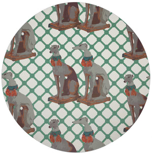 Regal Greyhound Marion 16" Round Pebble Placemats, Set Of 4 - nicolettemayer.com