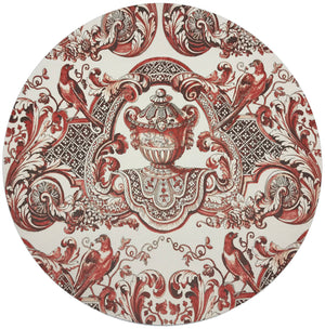 ROYAL DELFT WILLIAM AND MARY RED 16" ROUND PEBBLE PLACEMATS, SET OF 4 - nicolettemayer.com