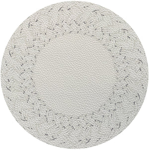 Raffia Nantucket Amagansett White Round Pebble Placemat, Set of 4 - nicolettemayer.com