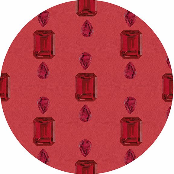 Gem Rubys Crimson 16" Round Pebble Placemat Set of 4 - nicolettemayer.com