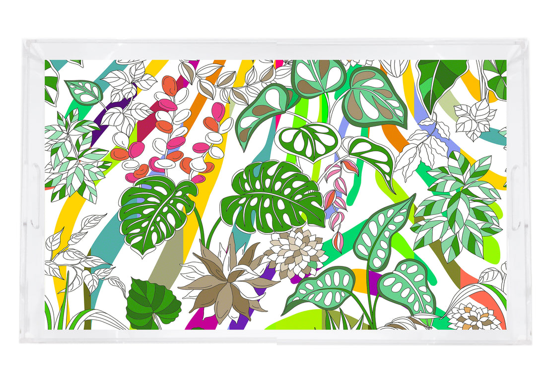 Sabi Jungle Natural 22.5X14.5&quot; Acrylic Tray - nicolettemayer.com