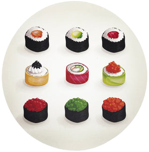 Sushi Zen 16" Round Pebble Placemats, Set Of 4 - nicolettemayer.com