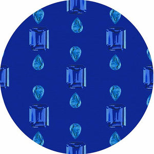 Gem Sapphires Topaz Royal 16" Round Pebble Placemat Set of 4 - nicolettemayer.com