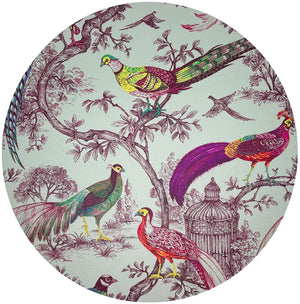 Pheasant Fall Sauvage Meadow 16" Round Pebble Placemat, Set of 4