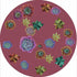 Succulents Floating Mauve 16" Round Pebble Placemat Set of 4 - nicolettemayer.com