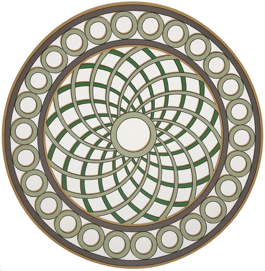 Timothy Corrigan Treillage Gold 16&quot; Round Pebble Placemats, Set Of 4 - nicolettemayer.com