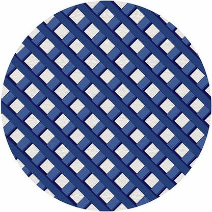 Timothy Corrigan Jardin Francais Blue 16&quot; Round Pebble Placemat Set of 4 - nicolettemayer.com