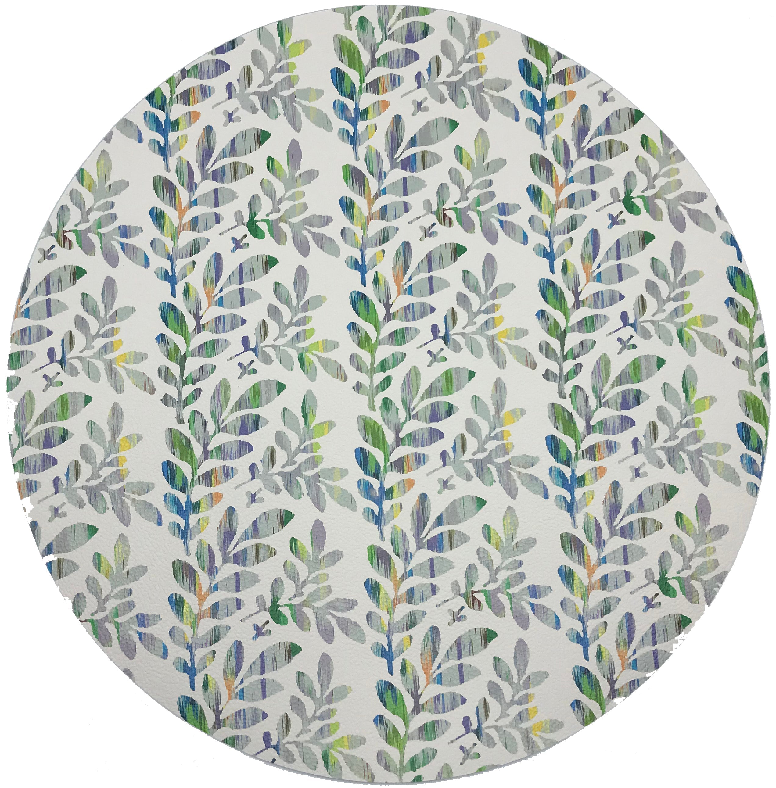 TUILERIES VERDURE 16&quot; ROUND PEBBLE PLACEMAT, SET OF 4 - nicolettemayer.com