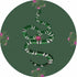 Thistle And Snake Evergreen 16" Round Pebble Placemat Set of 4 - nicolettemayer.com