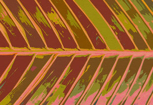 Tropical Leaf Crimson 17 Rectangle Pebble - nicolettemayer.com