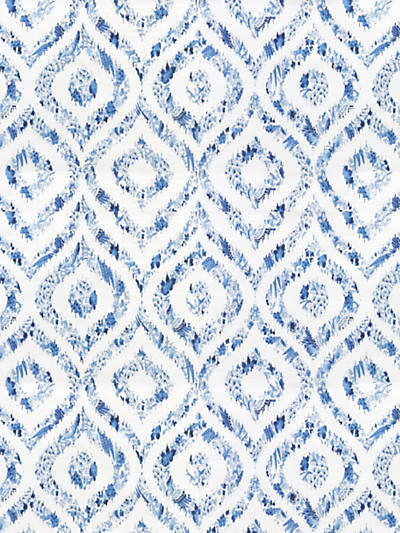 Royal Delft Ikat Blue Grasscloth Wallpaper, Per Yard - nicolettemayer.com