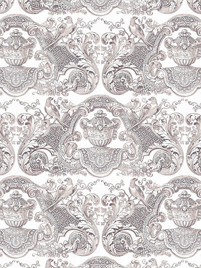 William & Mary French Gray Wallpaper - nicolettemayer.com