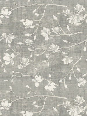 Bloom Silver Wallpaper, Per Yard - nicolettemayer.com
