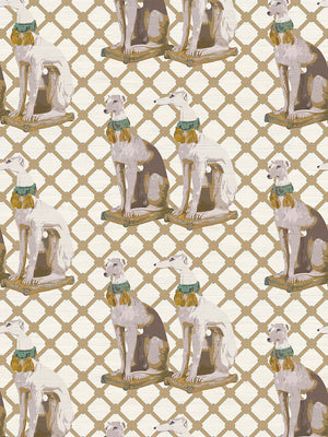 Regal Greyhound Luxe Wallpaper, Per Yard - nicolettemayer.com