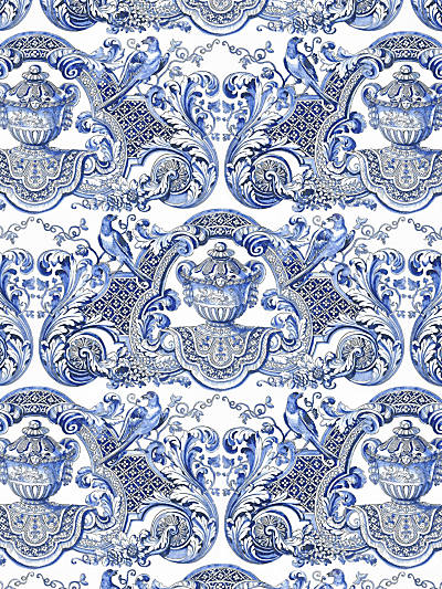 William & Mary Blue Wallpaper - nicolettemayer.com