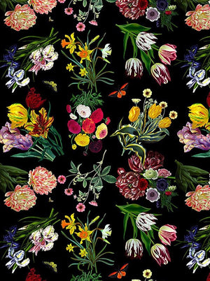 Flora & Fauna Black Wallpaper - nicolettemayer.com