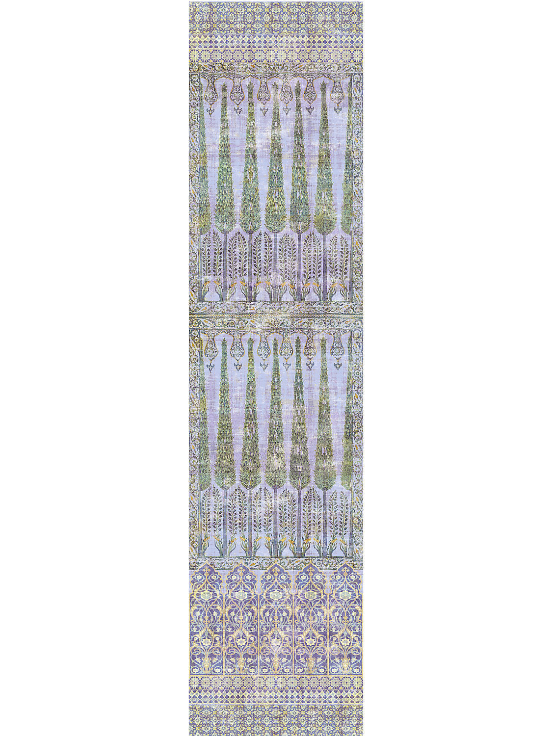 Topkapi Garden Gold Purple Wallpaper Panel - nicolettemayer.com