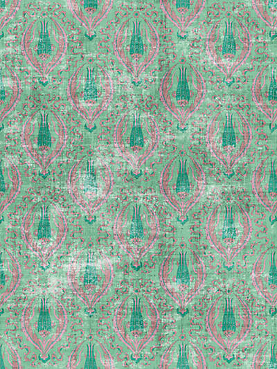 Byzantine Jewel Green Wallpaper, Per Yard - nicolettemayer.com