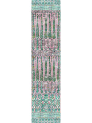 Topkapi Garden Green Pink Wallpaper Panel - nicolettemayer.com