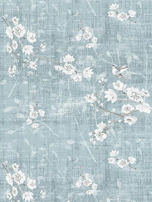 Blossom Fantasia-Sheer Slate Fabric - nicolettemayer.com