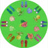 Winter In Florida Bright Green 16" Round Pebble Placemat Set of 4 - nicolettemayer.com