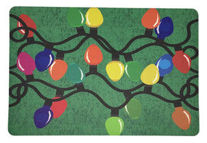 XMAS TANGLE GREEN 17.5" RECTANGLE PEBBLE PLACEMAT, SET OF 4 - nicolettemayer.com