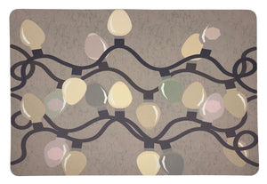 XMAS TANGLE NEUTRAL 17.5" RECTANGLE PEBBLE PLACEMAT, SET OF 4 - nicolettemayer.com