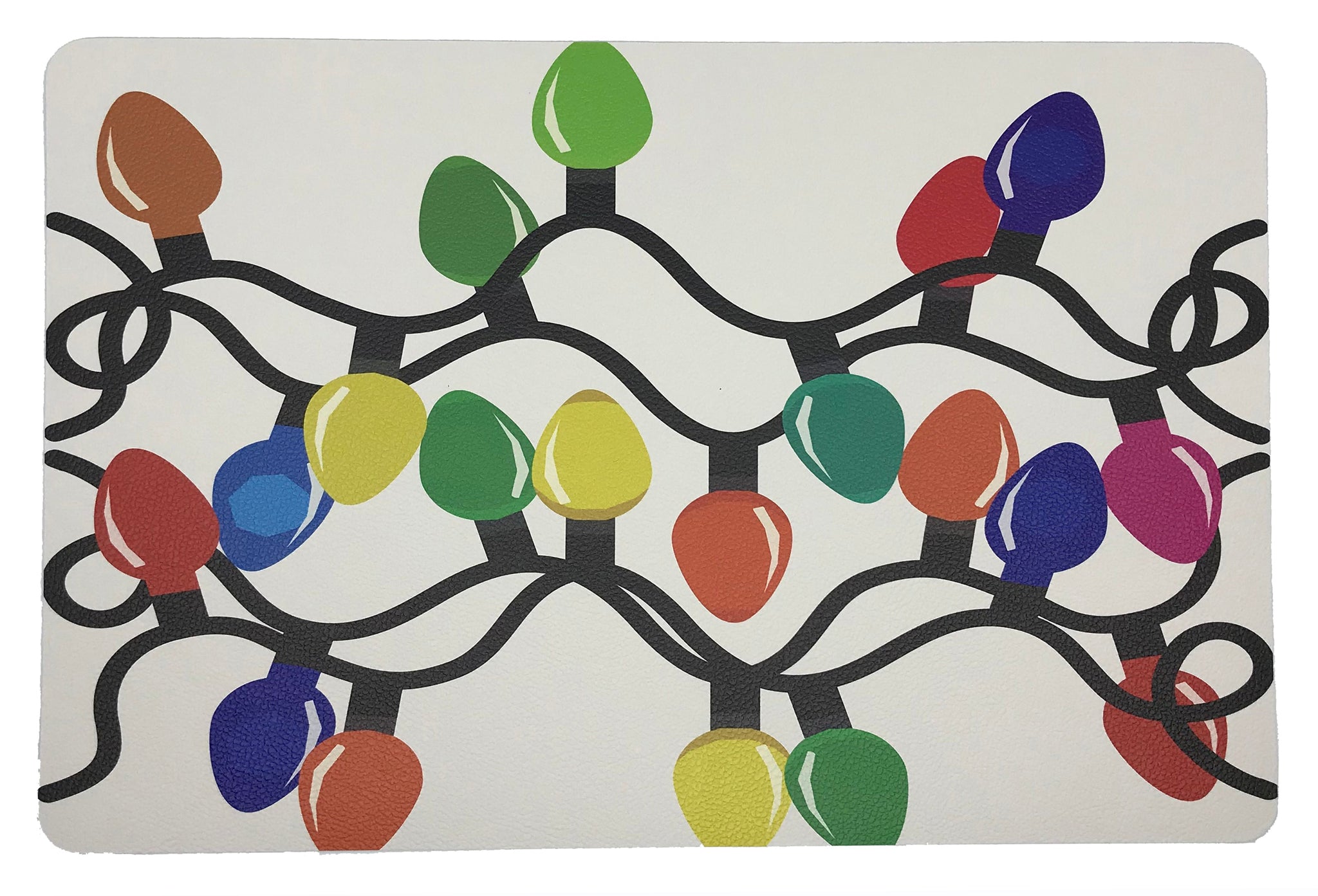 XMAS TANGLE PRIMARIES 17.5" RECTANGLE PEBBLE PLACEMAT, SET OF 4 - nicolettemayer.com