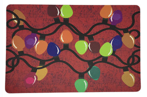 XMAS TANGLE RED 17.5" RECTANGLE PEBBLE PLACEMAT, SET OF 4 - nicolettemayer.com
