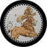 Zodiac Leo Black 16" Round Pebble Placemat Set of 4 - nicolettemayer.com