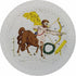 Zodiac Sagitarius White 16" Round Pebble Placemat Set of 4 - nicolettemayer.com