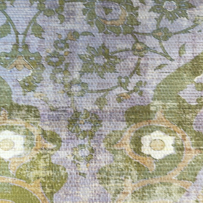 Iznik Overdye Lilac Gold Grasscloth Mural, Per Panel - nicolettemayer.com